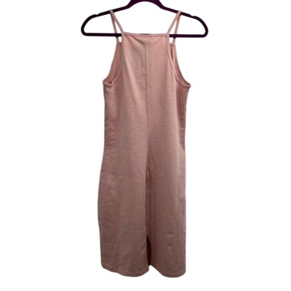 Nike Cotton Tank Dress Womens M Pink Metallic Logo Bodycon NWT Summer - Picture 2 of 13